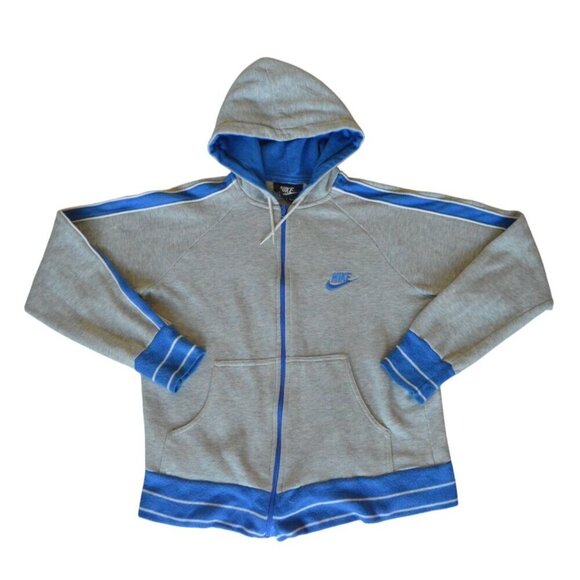 Rare VTG NIKE Spell Out Swoosh Full Zip Hoodie Track Jacket Sweatshirt 80s Size - Picture 7 of 7